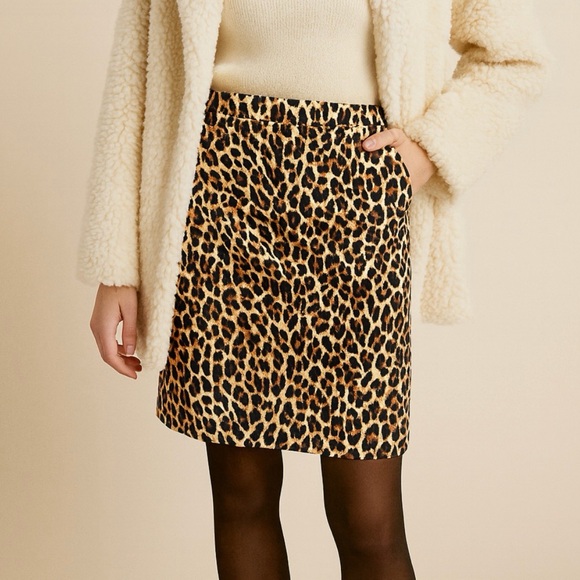J. Crew Dresses & Skirts - J. Crew The Pencil Skirt Leopard Print Size 0